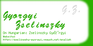 gyorgyi zselinszky business card